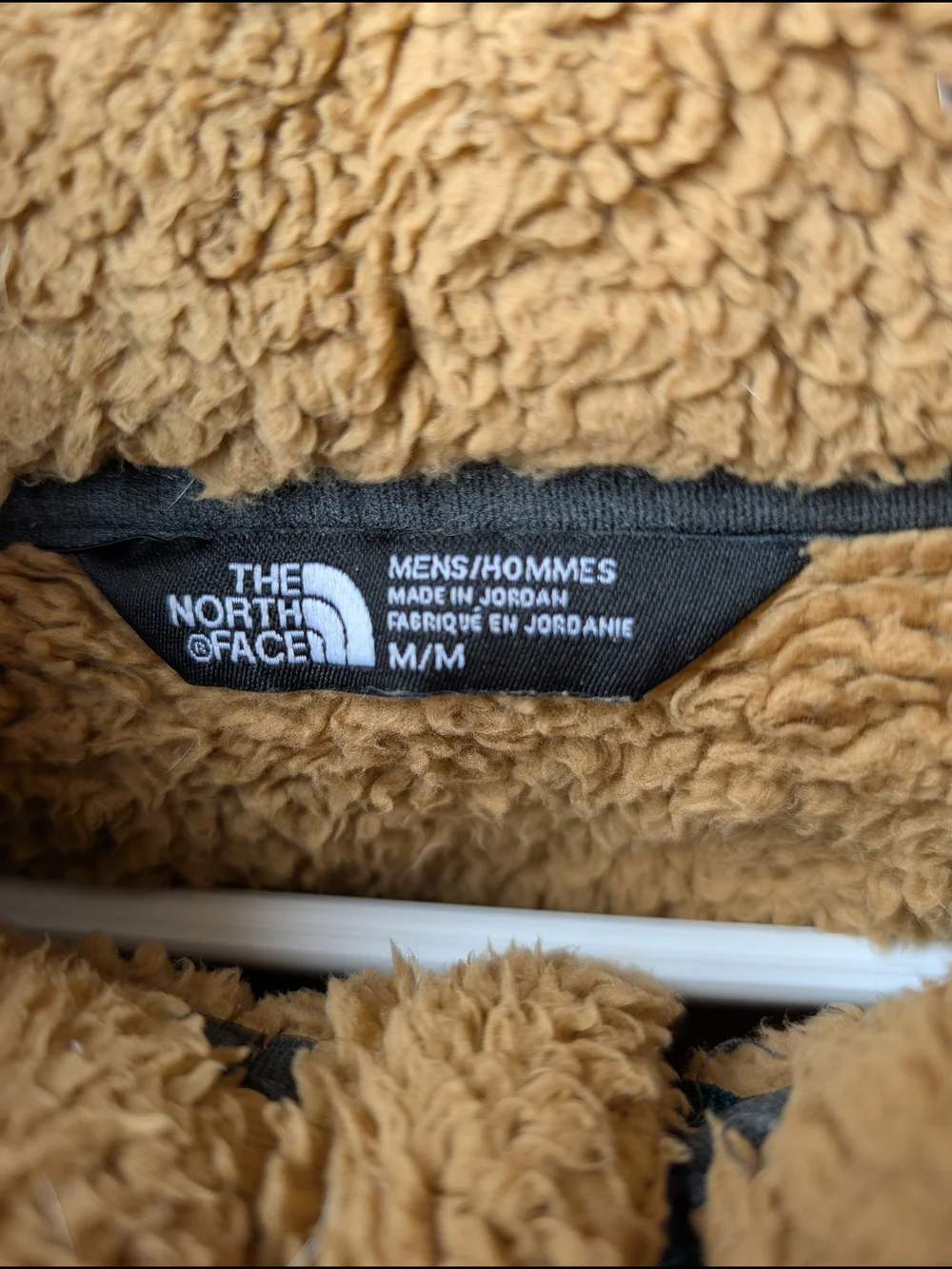 The North Face Tan Sherpa Fleece Pullover with Gray Pocket